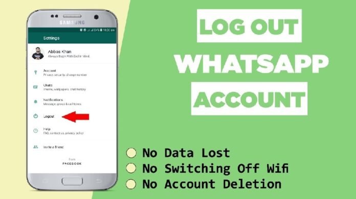 how to log out from whatsapp