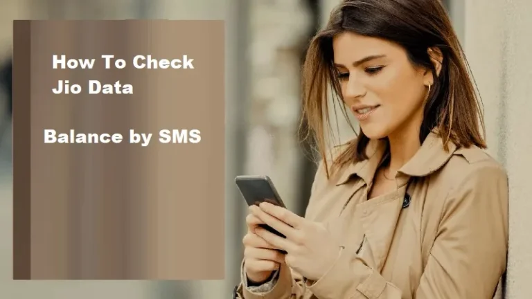 How To Check Jio Data Balance by SMS