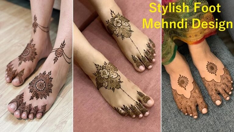 Stylish Foot Mehndi Design